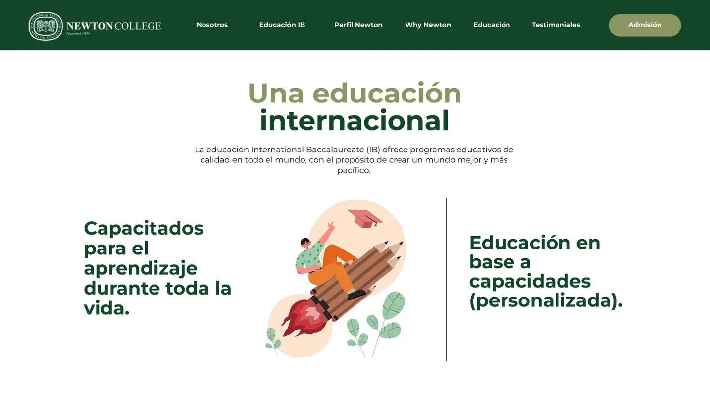 Sección de educación internacional de Newton College