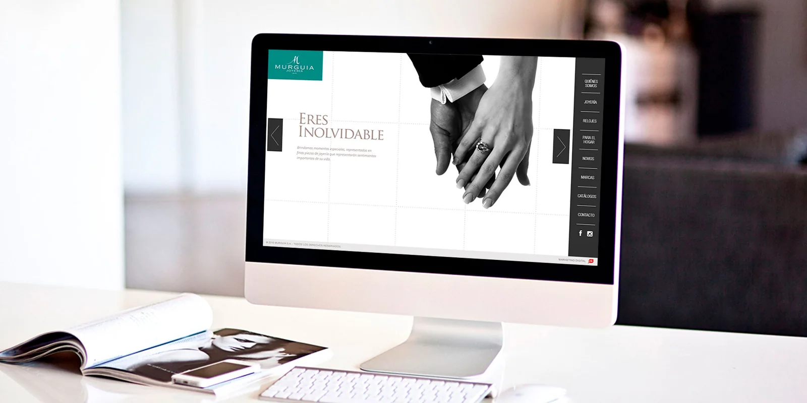 Diseño web de Joyería Murguía, proyecto del portafolio de la agencia
