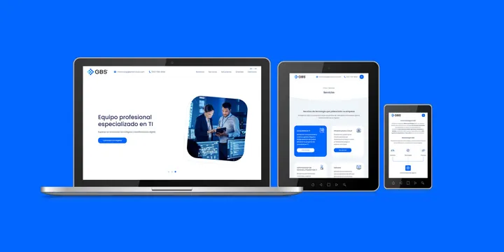 Proyecto de diseño web e identidad visual de GBS IT Services